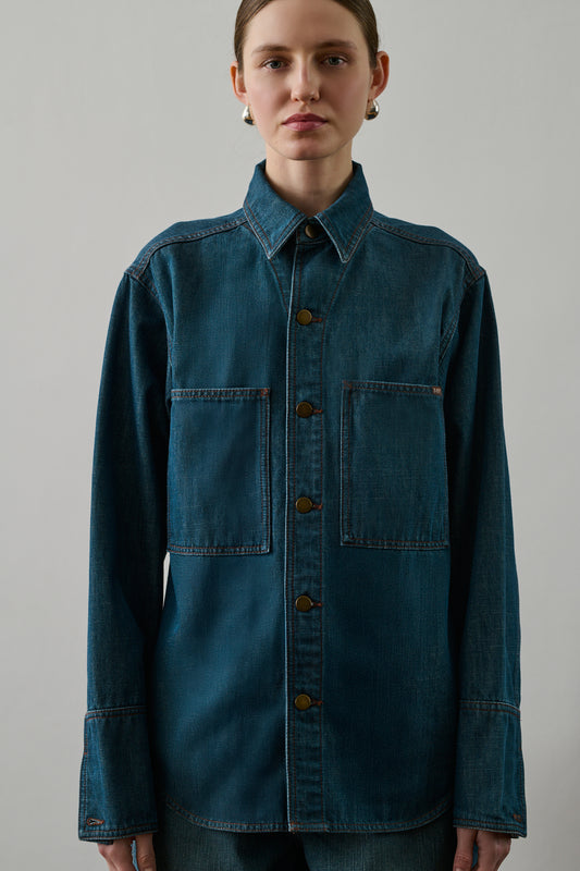 Chemise Garance - Bleu/Vert - Femme