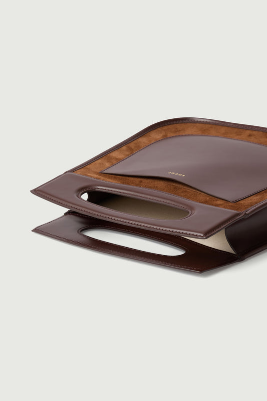 Sac Cheri - Chocolat - Cuir - Femme