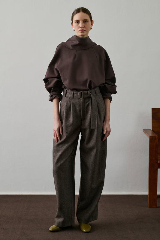 Sweatshirt Freja - Marron/Prune - Coton - Femme