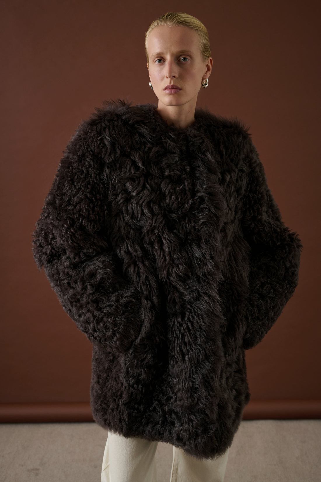 Manteau Sven - Marron Foncé - Cuir - Femme