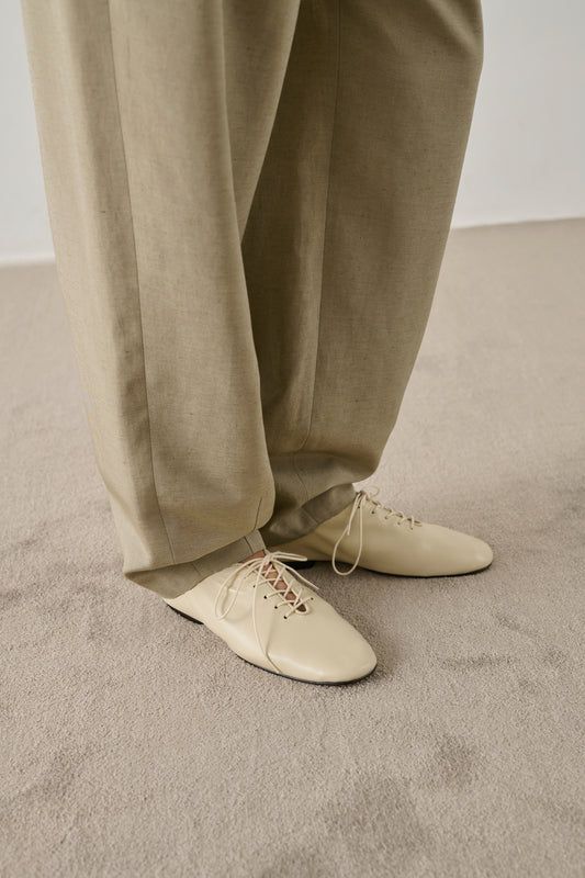 Ballerines Orso - Ivoire - Cuir - Femme