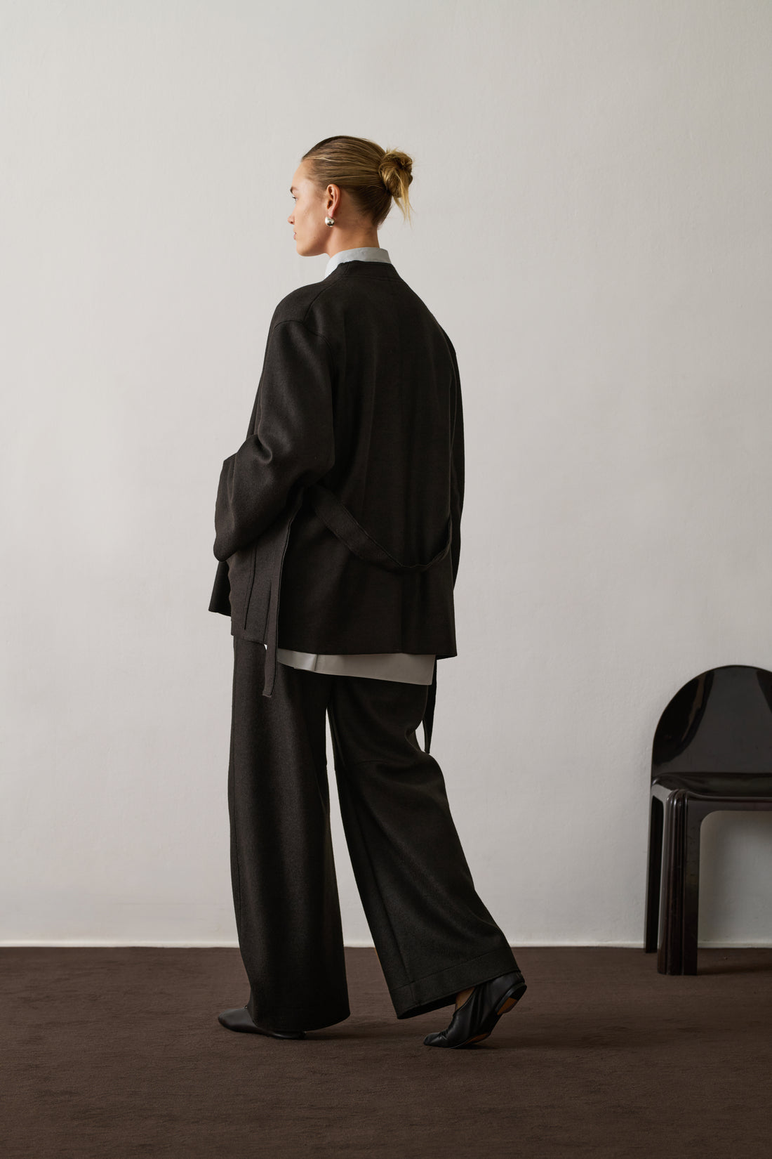 Pantalon Gibson - Vert Ébène - Laine - Femme