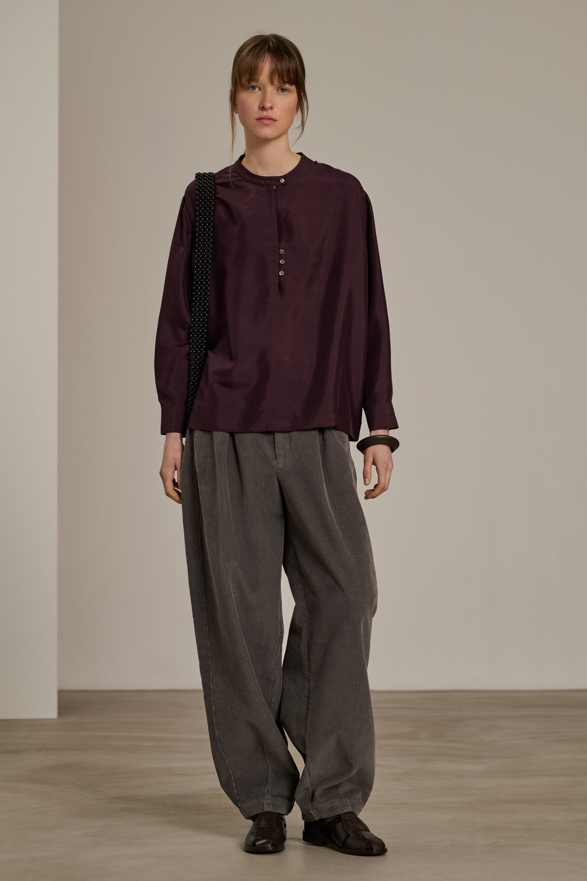 Chemise Baden - Aubergine - Soie - Femme vue 1