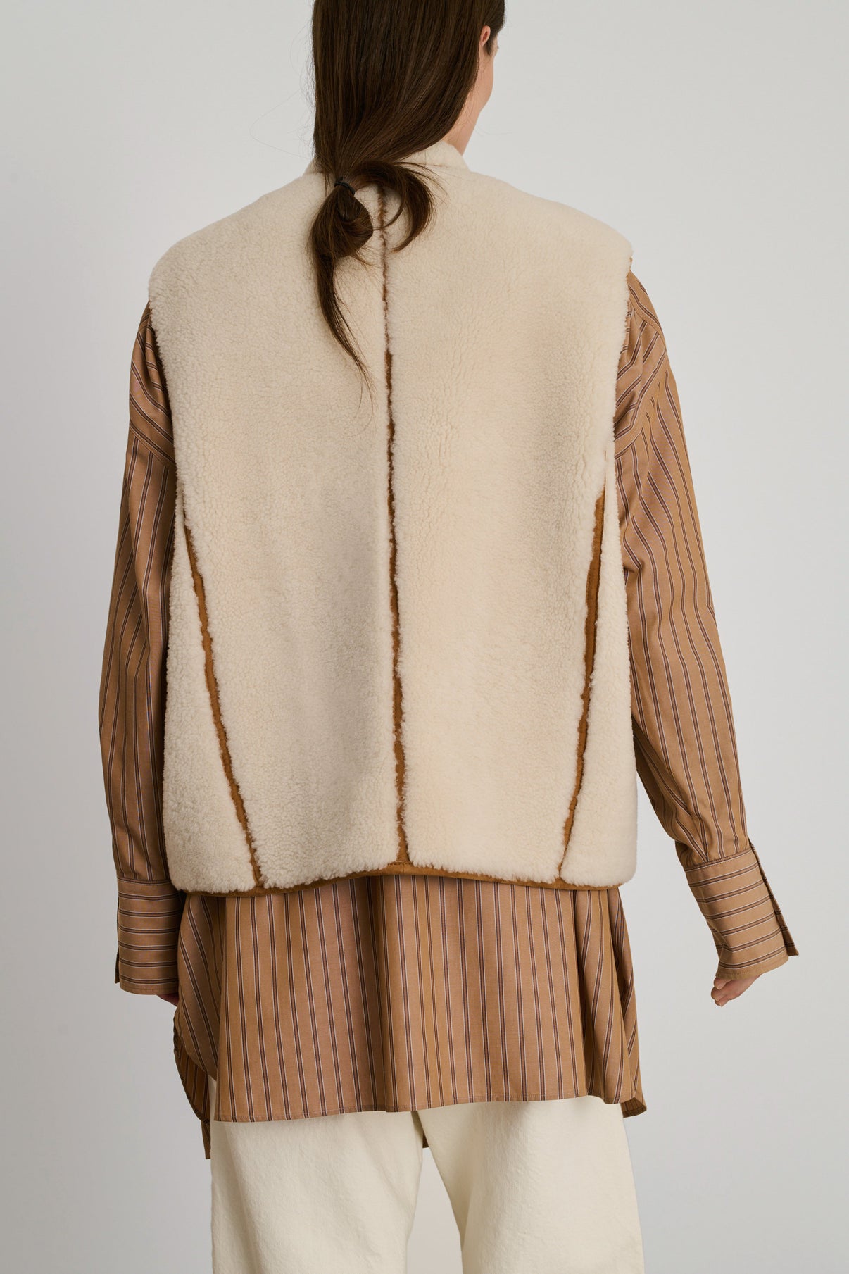 Blouson Arnold - Ivoire - Cuir - Femme vue 4